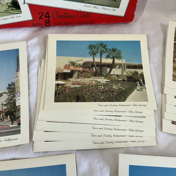 Vintage 1990 Boxed Christmas Cards From Southern California Tourist Destinations - Picture 6 of 12
